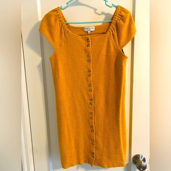 Madewell texture and thread cap sleeve dress 💛 - Picture 6 of 7